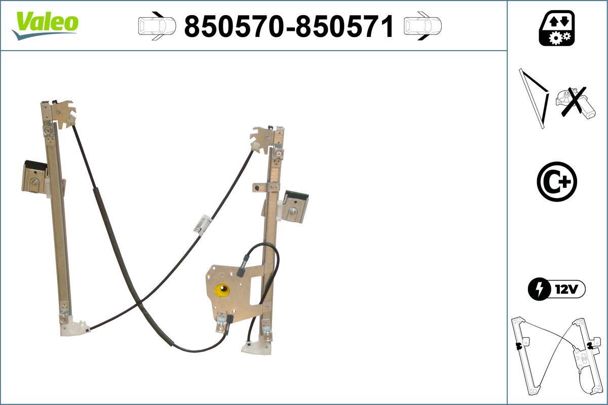 Window Regulator - 850570 VALEO